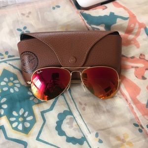 Ray-Ban reflective aviators